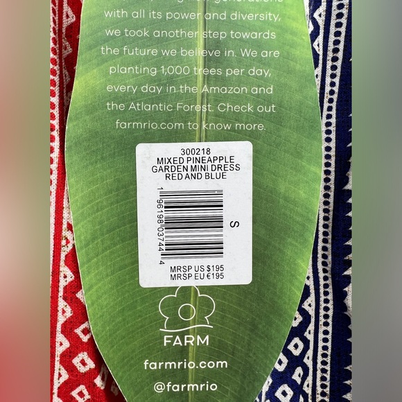 FARM RIO - Mixed Pineapple Garden Dress - Size Small - Picture 10 of 13